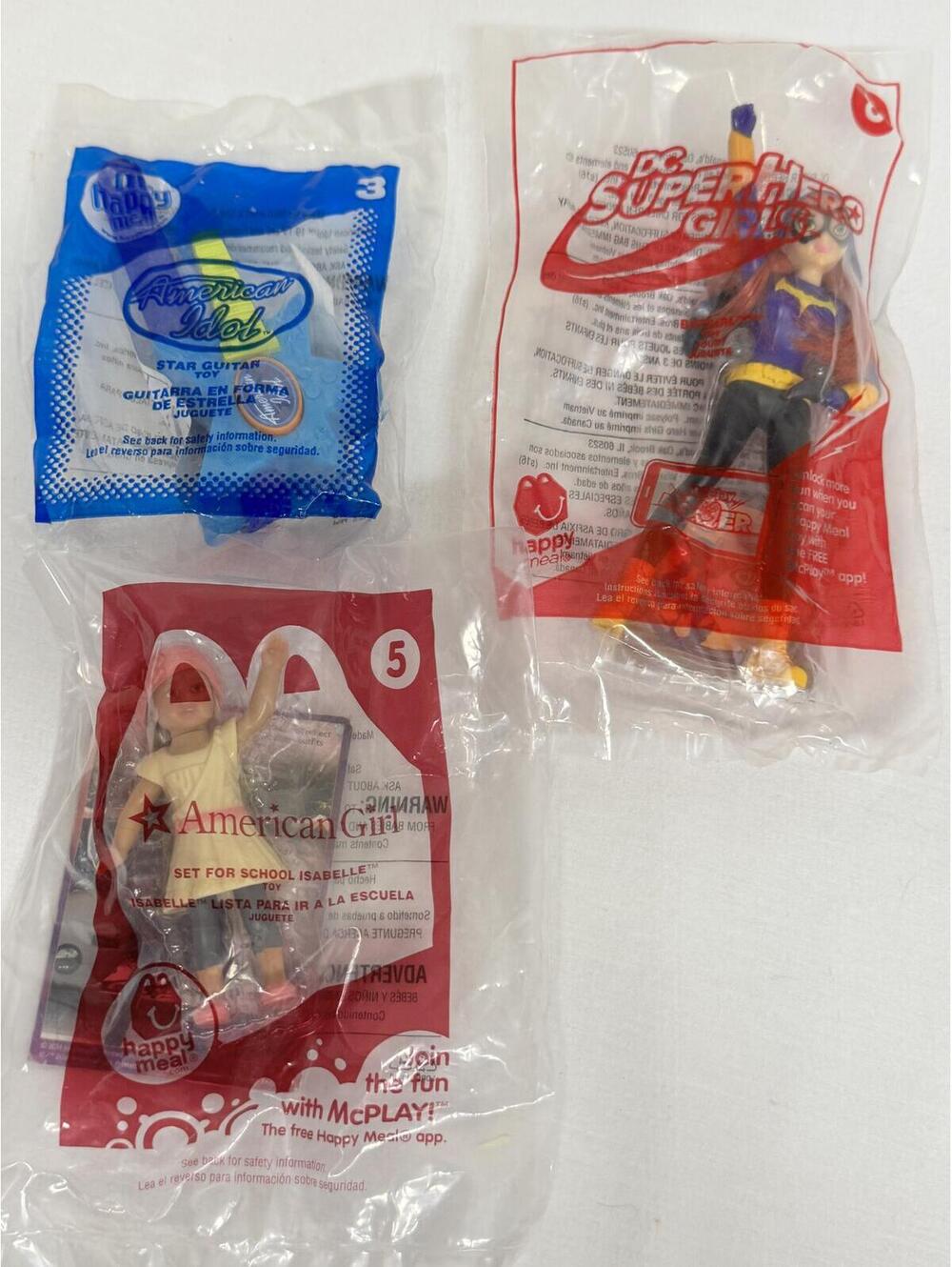 Vintage McDonald's Happy Meal Girls Toy Lot (Set of 3) - Batgirl & Dolls - NIP